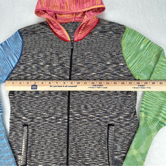 Anthropologie One Girl Who Womens Lg Jacket Zip Front Hooded Hoodie Y2K Boho - Picture 5 of 13